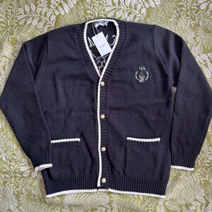 Casablanca Logo Embroidered Merino Wool Cardigan